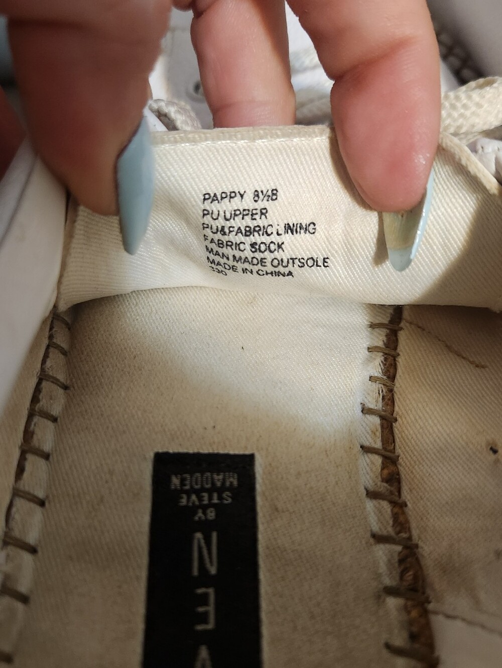 Steven Steve Madden Pappy White Gold Braided Jute Sneaker - Picture 5 of 9